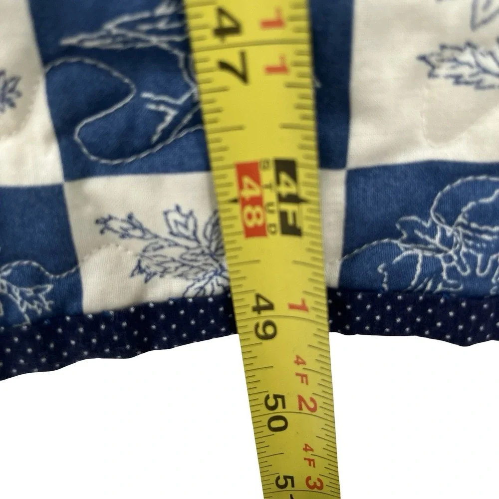 Handmade Blue Cream Sunbonnet Sue Wall Quilt Reversible Farmhouse 41x49